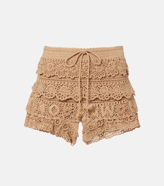 Loewe Paulas Ibiza crochet cotton micro shorts
