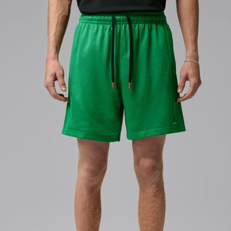 Nike Jordan Mens Jordan Brooklyn Mesh Shorts in Green | IR1419-310