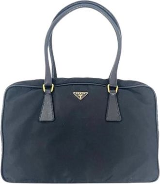 Prada Pre-owned Nylon Tote Bag - Dames - Vintage Handtas - Zwart - ONE Size - Nylon - Vintage