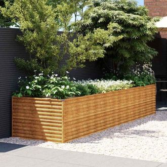 vidaXL Furniture Limited - Jardinera Acero Corten 386x100x69 Cm