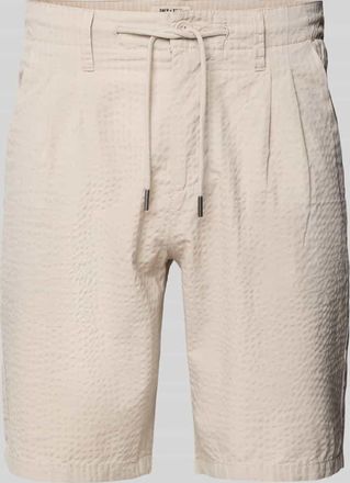 Only & Sons Regular Fit Shorts mit Strukturmuster Modell LEO LIFE in Beige, Gr&ouml;&szlig;e XXL