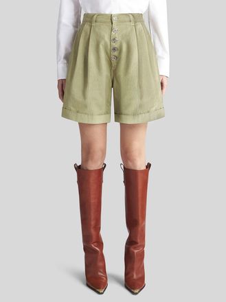 Etro Etro Womens Green Cotton Pants - Sage Green - Size EU 44 (Womens)