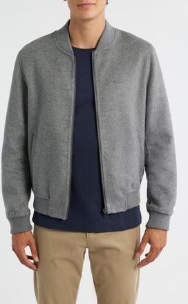 Robert Barakett Jake Felted Bomber Jacket in Light Grey at Nordstrom Rack, Size X-Large