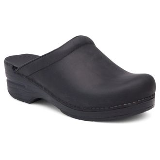 Dansko Dansko Sonja Clogs Womens-10 Black Oiled Leather Slip On Shoes HAWK2692