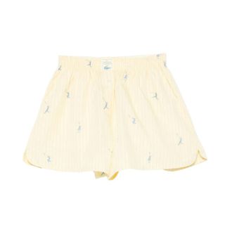 Lacoste Ondergoed, Dames, Geel, M, Katoen, Cotton Poplin Jacquard Boxershorts