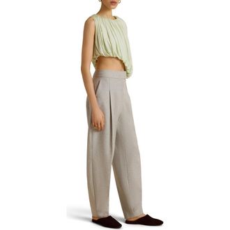 Marina Moscone Gathered Draped Top in Hemlock at Nordstrom, Size 2