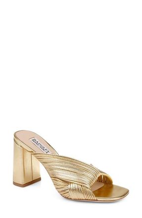 Badgley Mischka Winslow Slide Sandal in Gold Metallic at Nordstrom, Size 8.5
