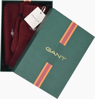 GANT Mens Gant Beanie & Glove Set Plumped Red - Size: 1 size
