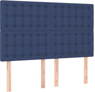 vidaXL Cabeceros 4 Unidades Tela Azul 72x5x78/88 Cm Vidaxl