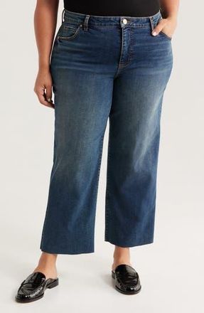 Kut from the Kloth Raw Hem High Waist Ankle Culotte Jeans in Playfullness at Nordstrom Rack, Size 22W