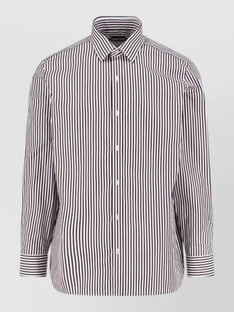 Tom Ford striped long sleeve shirt button cuffs collar