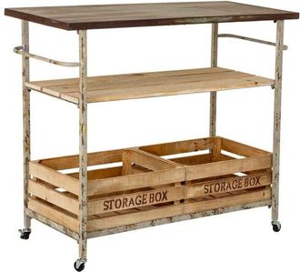 Wanderlust Deco Wanderlust Deco - Carro Expositor De Madera Y Metal 104.14x43.82x88.9h Cm