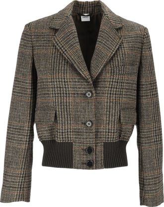 Aspesi Tailored Checkered Cropped Jacket