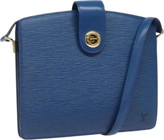 Louis Vuitton Tweedehands leren Louis Vuitton tassen - Dames - Vintage Schoudertas - Blauw - ONE Size - Leer - Vintage