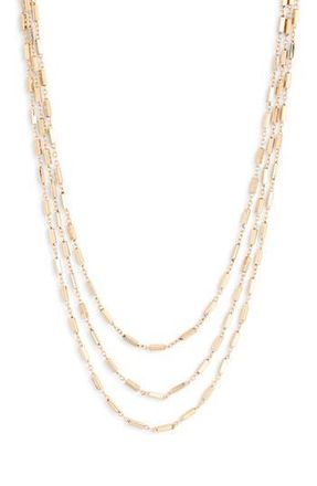 Nordstrom Rack Layered Triple Chain Necklace in Gold at Nordstrom Rack