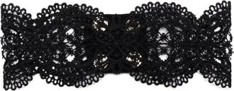 Manokhi Choker con inserti in pizzo - Nero