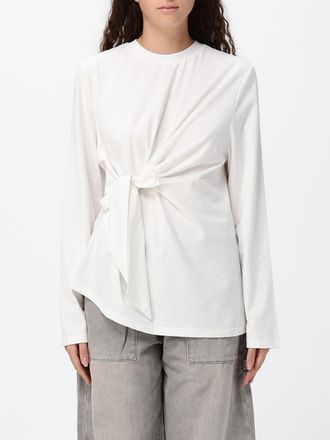 Eleh T-shirt drappeggiata a maniche lunghe con scollo a girocollo