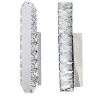 Trade Shop Trade Shop - L&aacute;mpara De Pared De Aplique De 5w Led En Interruptor De Vidrio De Acero Cct Interruptor Moderno Aq21-3c