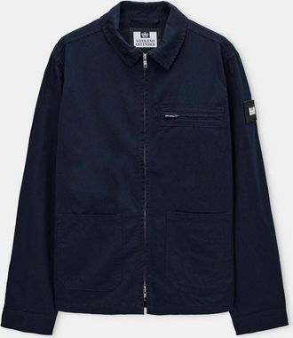 Weekend Offender Mens Caleb Service Overshirt in Navy - Size X-Small