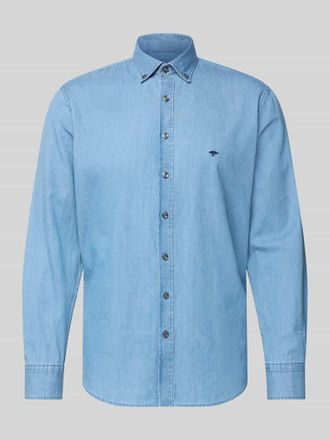 Fynch-Hatton Fynch-Hatton Regular Fit Freizeithemd mit Button-Down-Kragen in Jeansblau, Gr&ouml;&szlig;e 3XL