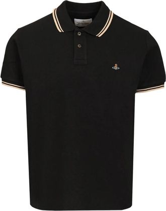 Vivienne Westwood Klassieke Polo - Heren - Polos - Zwart - L - Katoen - Tops