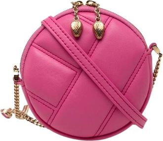 Bulgari Pre-owned Mini Bags, female, Pink, Size: ONE SIZE Pre-owned Quilted Crossbody Bag