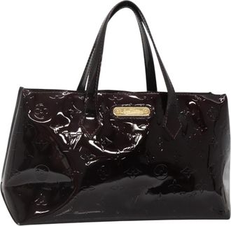 Louis Vuitton Wilshire Handbag Monogram Vernis Purple Patent_Leather Bag (Pre-Owned)