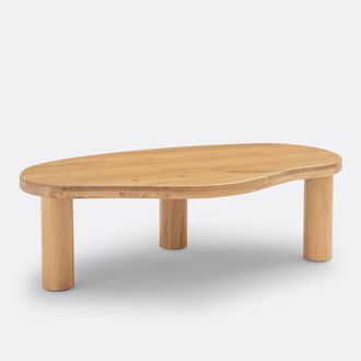 La Redoute Interieurs Organische salontafel, massief eiken, lengte 120 cm, RODI