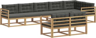 vidaXL Conjunto De Sof&aacute;s De Exterior 6 Uds. Blanco Y Antracita Vidaxl