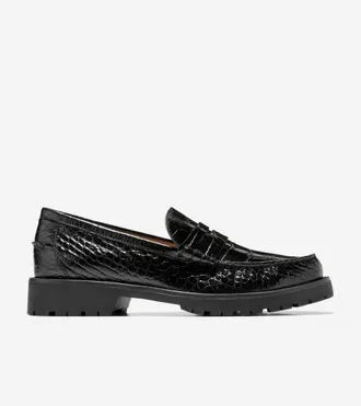 Cole Haan Womens Treena Lug Loafers - Black Size 10.5