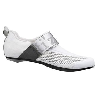 fizik Transiro Hydra Aeroweave Carbon Triathlon Performance Cycling Shoes, EU 46, White/Silver