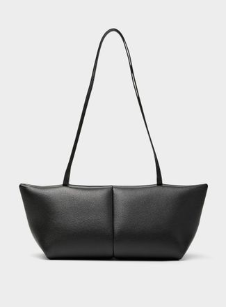Maeden Womens Boulevard elongated leather shoulder bag