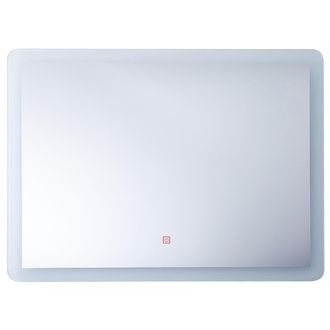 Beliani Beliani - Espejo De Pared Plateado Con Luz Led Rectangular 60 X 80 Cm Sistema Anti Vaho Corroy