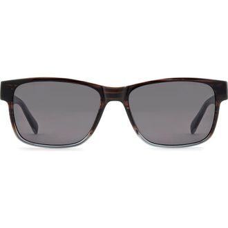 Fossil 58mm Rectangular Sunglasses in Brown Horn/Grey at Nordstrom
