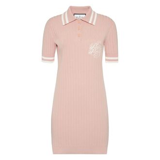 Philipp Plein Knit Polo Dress - Dames - Kleedjes - Roze - L - Polyester - Kleedjes