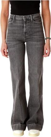 7 For All Mankind Modern Dojo High Waist Flared Jeans - Dames - Flared Jeans - Grijs - W26 - Katoen - Jeans