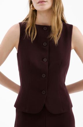 Mango Suit Vest in Burgundy at Nordstrom, Size Medium