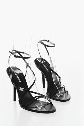 Dsquared2 ICON Leather Ankle-Strap Sandals, 10 mm Heel Dsquared2