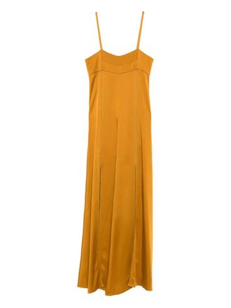 Forte_Forte satin dress - women - Acetate/Viscose - I - Yellow