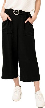 Gibsonlook Belted Crop Wide Leg Pants in Black at Nordstrom Rack, Size Xx-Small