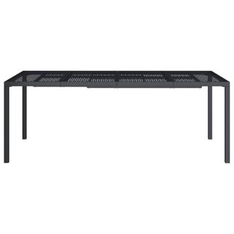 Berkfield Home Garden Table Anthracite 200x100x72 cm Steel in Black | Size: 200 x 100 x 72 cm