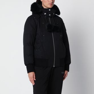 Moose Knuckles Bomber Debbie Original nero con cappuccio