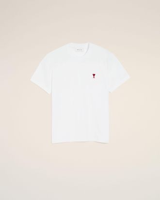 Ami White Cotton Red Ami De Coeur Tshirt White - XXXL - Unisex