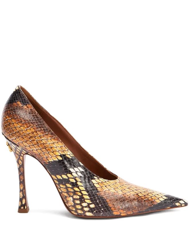 Escarpins Dolce & Gabbana - Marron Peau De Serpent - Taille US 7,5 (EU 38) - Occasion