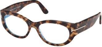 Tom Ford Rond montuur bril - Dames - Brillen - Bruin - 54 MM - Accessoires
