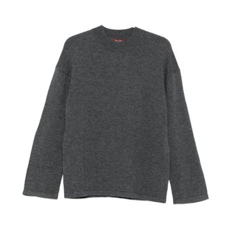 Max Mara Kasjmierwol Crew Neck Sweater - Dames - Cashmere truien - Grijs - XS - Wol - Truien & Vesten
