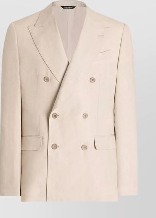Dolce & Gabbana linen double-breasted blazer