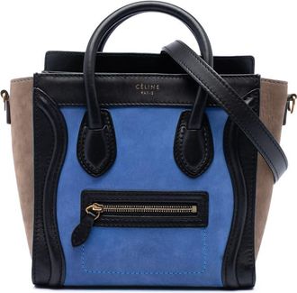 Celine Pre-owned Celine Nano Tricolor Nubuck and Calfskin Luggage Tote Ladies 6SL7CR5LM2ACQ87O
