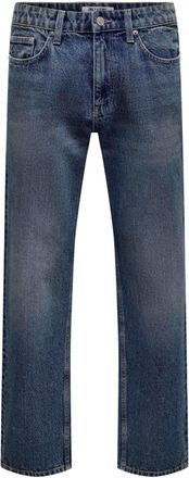Only & Sons Only and Sons Denim Rechte Jeans Heren (Donkerblauw)
