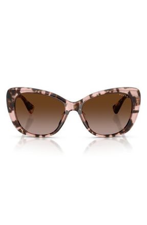 Ralph Lauren RA5329U 56mm Gradient Butterfly Sunglasses in Pink Havana/brown Gradient at Nordstrom